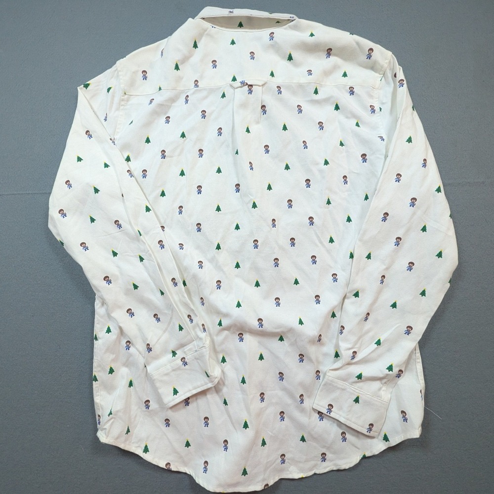 RSVLTS Button Down Shirt Mens Size XL Bob Ross Happy Little Trees Pixel Art - Picture 3 of 9